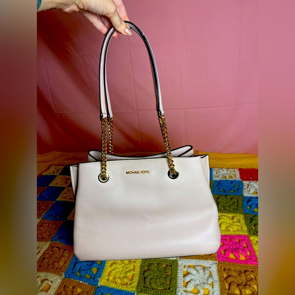 Michael Kors Large Purse Pink/Cream